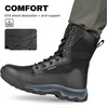 image:imageFREE SOLDIER Mens Work Tactical Boots 8 Inches Side Zipper Lightweight Combat Boots Durable Suede Leather Military Boot Desert Boot Black 75