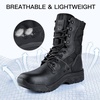 image:imageFREE SOLDIER Womens Tactical Boots 8 Inches Lightweight Combat Boot Durable Military Work Outdoors Boots Desert Boot for WomenBright Black