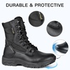 image:imageFREE SOLDIER Womens Tactical Boots 8 Inches Lightweight Combat Boot Durable Military Work Outdoors Boots Desert Boot for WomenBright Black