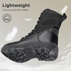 image:imageFREE SOLDIER Womens Tactical Boots 8 Inches Lightweight Combat Boot Durable Military Work Outdoors Boots Desert Boot for WomenBright Black