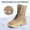 image:imageFREE SOLDIER Womens Tactical Boots 8 Inches Lightweight Combat Boot Durable Military Work Outdoors Boots Desert Boot for WomenBright Tan