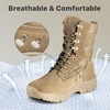 image:imageFREE SOLDIER Womens Tactical Boots 8 Inches Lightweight Combat Boot Durable Military Work Outdoors Boots Desert Boot for WomenBright Tan