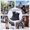 image:imageFREE SOLDIER Womens Tactical Boots 8 Inches Lightweight Combat Boot Durable Military Work Outdoors Boots Desert Boot for WomenDeep Black