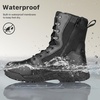 image:imageFREE SOLDIER Womens Tactical Boots 8 Inches Lightweight Combat Boot Durable Military Work Outdoors Boots Desert Boot for WomenDeep Black
