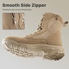 image:imageFREE SOLDIER Womens Tactical Boots 8 Inches Lightweight Combat Boot Durable Military Work Outdoors Boots Desert Boot for WomenDeep Tan