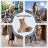 image:imageFREE SOLDIER Womens Tactical Boots 8 Inches Lightweight Combat Boot Durable Military Work Outdoors Boots Desert Boot for WomenDeep Tan