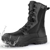 image:imageFREE SOLDIER Mens Work Tactical Boots 8 Inches Side Zipper Lightweight Combat Boots Durable Suede Leather Military Boot Desert Boot Black 75