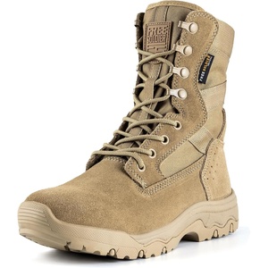 image:imageFREE SOLDIER Womens Tactical Boots 8 Inches Lightweight Combat Boot Durable Military Work Outdoors Boots Desert Boot for WomenBright Tan
