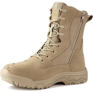 image:imageFREE SOLDIER Womens Tactical Boots 8 Inches Lightweight Combat Boot Durable Military Work Outdoors Boots Desert Boot for WomenDeep Tan