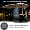image:imageFREE SOLDIER 13ft Patio Umbrella Double Sided Outdoor Umbrella for Patio Table Umbrella with Solar lights for Garden Yard Pool TanBeige