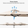 image:imageFREE SOLDIER 13ft Patio Umbrella Double Sided Outdoor Umbrella for Patio Table Umbrella with Solar lights for Garden Yard Pool TanBeige
