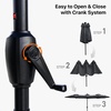 image:imageFREE SOLDIER 13ft Patio Umbrella Double Sided Outdoor Umbrella for Patio Table Umbrella with Solar lights for Garden Yard Pool TanDark Gray