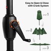 image:imageFREE SOLDIER 13ft Patio Umbrella Double Sided Outdoor Umbrella for Patio Table Umbrella with Solar lights for Garden Yard Pool TanDark Green