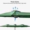 image:imageFREE SOLDIER 13ft Patio Umbrella Double Sided Outdoor Umbrella for Patio Table Umbrella with Solar lights for Garden Yard Pool TanDark Green
