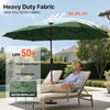 image:imageFREE SOLDIER 13ft Patio Umbrella Double Sided Outdoor Umbrella for Patio Table Umbrella with Solar lights for Garden Yard Pool TanDark Green