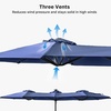 image:imageFREE SOLDIER 13ft Patio Umbrella Double Sided Outdoor Umbrella for Patio Table Umbrella with Solar lights for Garden Yard Pool TanNavy