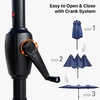 image:imageFREE SOLDIER 13ft Patio Umbrella Double Sided Outdoor Umbrella for Patio Table Umbrella with Solar lights for Garden Yard Pool TanNavy