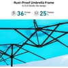 image:imageFREE SOLDIER 13ft Patio Umbrella Double Sided Outdoor Umbrella for Patio Table Umbrella with Solar lights for Garden Yard Pool TanTurquoise