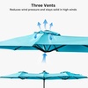 image:imageFREE SOLDIER 13ft Patio Umbrella Double Sided Outdoor Umbrella for Patio Table Umbrella with Solar lights for Garden Yard Pool TanTurquoise
