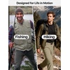 image:imageFREE SOLDIER Mens Outdoor Cargo Hiking Pants with Belt Lightweight Waterproof Quick Dry Tactical Pants Nylon Spandex Black 40W30L