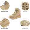 image:imageFREE SOLDIER Mens Waterproof Hiking Boots  Lightweight Durable Military Tactical Combat Boots Waterproof Tan 105 US