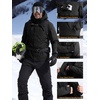 image:imageFREE SOLDIER Mens Waterproof Ski Snow Jacket Warm Winter Fleece Lined Coat Snowboarding Raincoat Hooded Fully Taped SeamsBlack