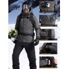 image:imageFREE SOLDIER Mens Waterproof Ski Snow Jacket Warm Winter Fleece Lined Coat Snowboarding Raincoat Hooded Fully Taped SeamsCharcoal Gray