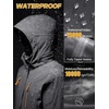 image:imageFREE SOLDIER Mens Waterproof Ski Snow Jacket Warm Winter Fleece Lined Coat Snowboarding Raincoat Hooded Fully Taped SeamsCharcoal Gray