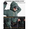 image:imageFREE SOLDIER Mens Waterproof Ski Snow Jacket Warm Winter Fleece Lined Coat Snowboarding Raincoat Hooded Fully Taped SeamsDeep Green