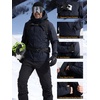 image:imageFREE SOLDIER Mens Waterproof Ski Snow Jacket Warm Winter Fleece Lined Coat Snowboarding Raincoat Hooded Fully Taped SeamsMidnight Navy