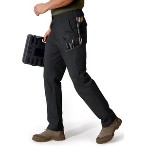 image:imageFREE SOLDIER Mens Cargo Work Pants Stretch Ripstop Water Resistant Utility Tactical PantsBlack