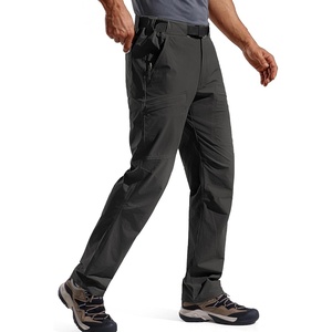 image:imageFREE SOLDIER Mens Outdoor Cargo Hiking Pants with Belt Lightweight Waterproof Quick Dry Tactical Pants Nylon Spandex Black 40W30L
