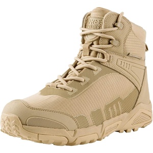 image:imageFREE SOLDIER Mens Waterproof Hiking Boots  Lightweight Durable Military Tactical Combat Boots Waterproof Tan 105 US