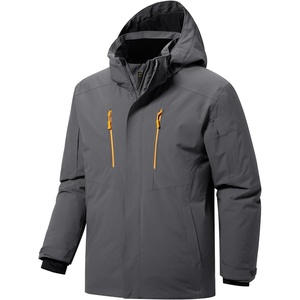 image:imageFREE SOLDIER Mens Waterproof Ski Snow Jacket Warm Winter Fleece Lined Coat Snowboarding Raincoat Hooded Fully Taped SeamsCharcoal Gray