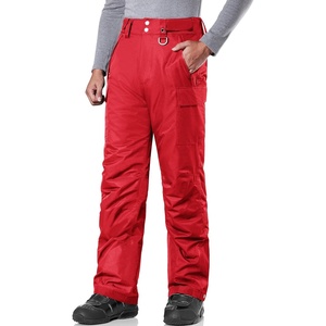 image:imageFREE SOLDIER Mens Waterproof Warm Snowboard Insulated Pants Winter Ski Snow PantsRed