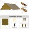 image:imageFREE SOLDIER Tarp Waterproof 3 x 3 m Ultralight Tent Tarpaulin UV Protection Camping Awning Tent Outdoor Large Tarp for Camping Hiking Outdoor Activities Olive GreenMud  3 X 3 With Studs