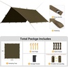 image:imageFREE SOLDIER Tarp Waterproof 3 x 3 m Ultralight Tent Tarpaulin UV Protection Camping Awning Tent Outdoor Large Tarp for Camping Hiking Outdoor Activities Olive GreenOlive Green  3 X 3
