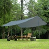 image:imageFree Soldier Tarp Waterproof 3 x 3 m Ultralight Tent Tarpaulin UV Protection Camping Awning Tent Outdoor Large Tarp for Camping Hiking Outdoor Activities Chestnut BrownGray