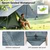 image:imageFree Soldier Tarp Waterproof 3 x 3 m Ultralight Tent Tarpaulin UV Protection Camping Awning Tent Outdoor Large Tarp for Camping Hiking Outdoor Activities Chestnut BrownGray