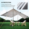image:imageFree Soldier Tarp Waterproof 3 x 3 m Ultralight Tent Tarpaulin UV Protection Camping Awning Tent Outdoor Large Tarp for Camping Hiking Outdoor Activities Chestnut BrownSilver