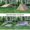 image:imageFree Soldier Tarp Waterproof 3 x 3 m Ultralight Tent Tarpaulin UV Protection Camping Awning Tent Outdoor Large Tarp for Camping Hiking Outdoor Activities Chestnut BrownSilver