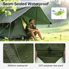 image:imageFree Soldier Tarp Waterproof 3 x 3 m Ultralight Tent Tarpaulin UV Protection Camping Awning Tent Outdoor Large Tarp for Camping Hiking Outdoor Activities Chestnut BrownGreen Military Green