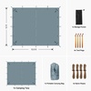 image:imageFree Soldier Tarp Waterproof 3 x 3 m Ultralight Tent Tarpaulin UV Protection Camping Awning Tent Outdoor Large Tarp for Camping Hiking Outdoor Activities Chestnut BrownGray