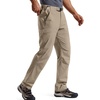image:imageFREE SOLDIER Mens Outdoor Cargo Hiking Pants with Belt Lightweight Waterproof Quick Dry Tactical Pants Nylon Spandex Khaki 36W32L