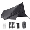 image:imageFREE SOLDIER Tarp Waterproof 3 x 3 m Ultralight Tent Tarpaulin UV Protection Camping Awning Tent Outdoor Large Tarp for Camping Hiking Outdoor Activities Olive GreenGray