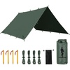 image:imageFREE SOLDIER Tarp Waterproof 3 x 3 m Ultralight Tent Tarpaulin UV Protection Camping Awning Tent Outdoor Large Tarp for Camping Hiking Outdoor Activities Olive GreenLight Green  3 X 3