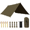 image:imageFREE SOLDIER Tarp Waterproof 3 x 3 m Ultralight Tent Tarpaulin UV Protection Camping Awning Tent Outdoor Large Tarp for Camping Hiking Outdoor Activities Olive GreenOlive Green  3 X 3