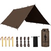 image:imageFree Soldier Tarp Waterproof 3 x 3 m Ultralight Tent Tarpaulin UV Protection Camping Awning Tent Outdoor Large Tarp for Camping Hiking Outdoor Activities Chestnut BrownMaroon  3 X 3 Cm