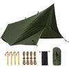 image:imageFree Soldier Tarp Waterproof 3 x 3 m Ultralight Tent Tarpaulin UV Protection Camping Awning Tent Outdoor Large Tarp for Camping Hiking Outdoor Activities Chestnut BrownGreen Military Green