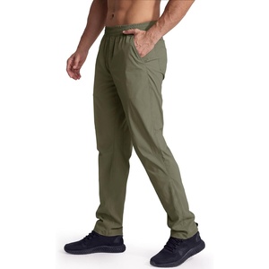image:imageFREE SOLDIER Mens Sports Outdoor Lightweight Waterproof Athletic Hiking Jogger Sweatpants with Elastic WaistArmy Green